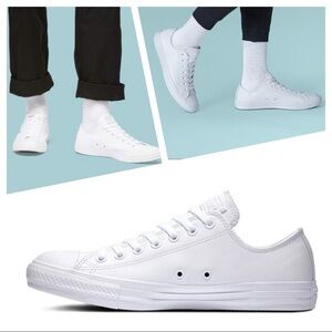 Converse Womens Chuck Taylor All Star Leather Mono Trainer | White size 6